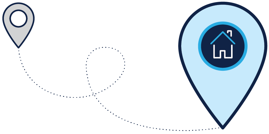 From here to home illustrated graphic