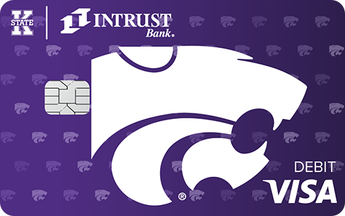 Debit card with Kansas State logo as background