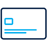 Outline of front and back of credit card