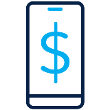 Outline of phone for mobile banking