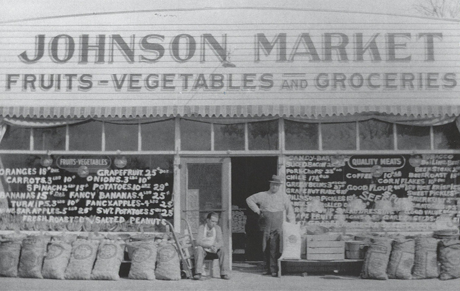 Historical Johnson Market store front